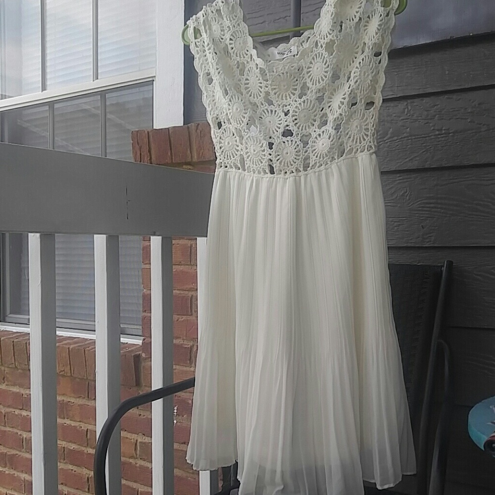 Cream Color, Crocheted Upper Bodice, Lady's Dress​